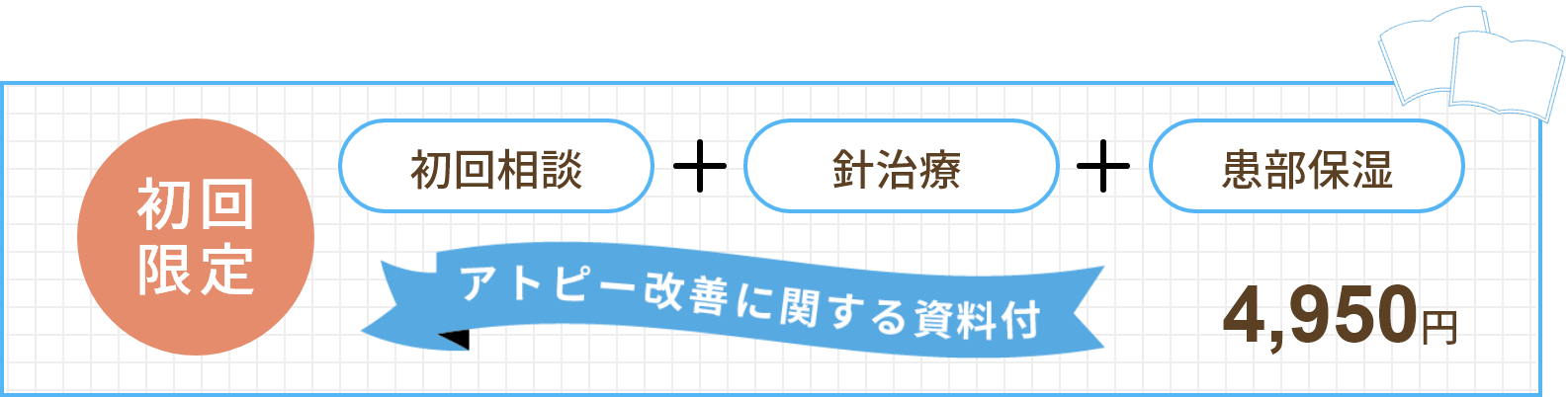 初回相談・針治療・患部保湿 初回限定4,950円